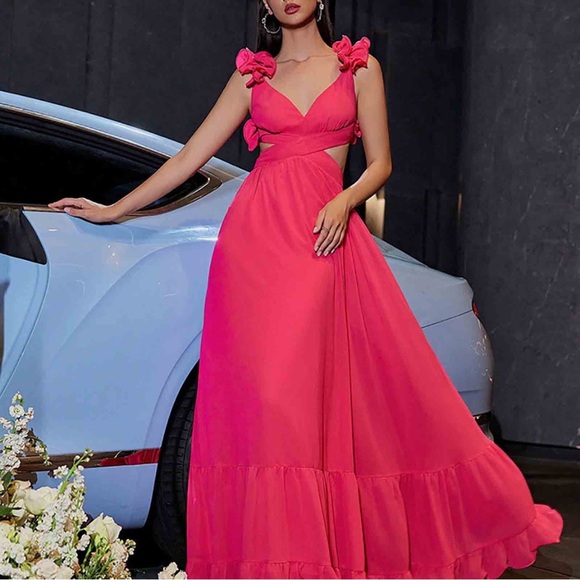 Dresses & Skirts - Elegant Pink Evening Gown